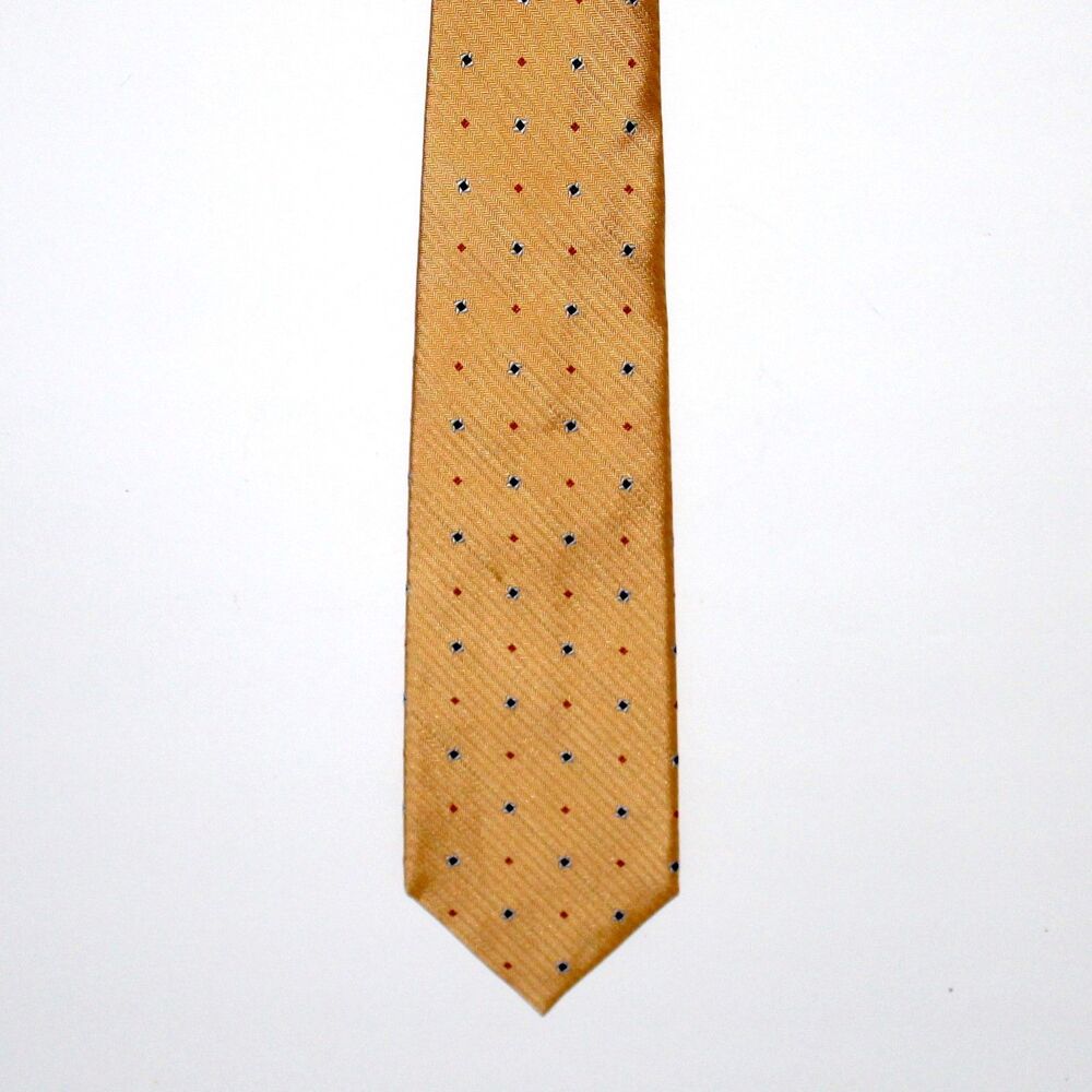 Peter Millar Necktie yellow 100% silk abstract gold